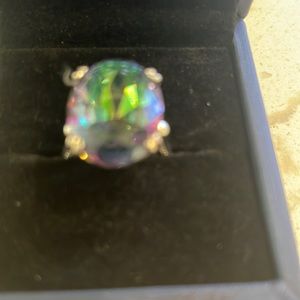 Alexandrite sterling silver ring size 7 in the original box with all the papers
